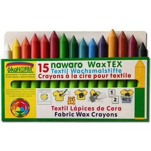 WAX Tex nawaro, textielwaskrijtjes - 15 kleuren