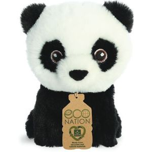 Pluche dieren knuffels panda van 13 cm - Knuffeldieren pandas speelgoed