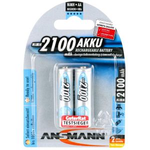 Batterijen NiMH Accu Mignon AA 2100 mAh - 2 stuks