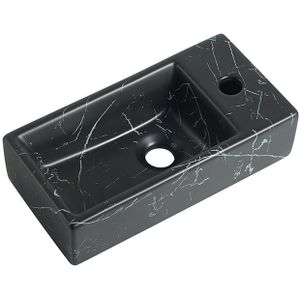 Fontein Mia 40.5x20x10.5cm Nero marmerlook zwart rechts