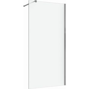 Inloopdouche 100x200 8mm Nano glas chroom serie Silvio melkglas