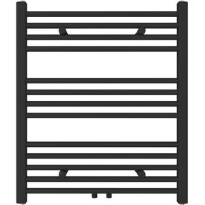 Designradiator Sofia 70x60cm mat zwart 330W midden aansluiting