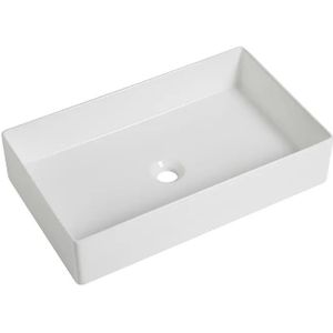 Wastafel Vincenza 60x36x13cm glans wit