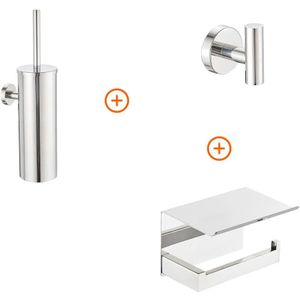 Toilet accessoires set chroom design