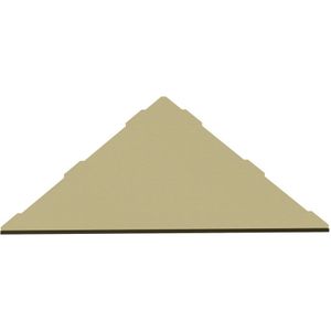Flat Corner hoekplanchet inbouw 30x25 cm mat goud