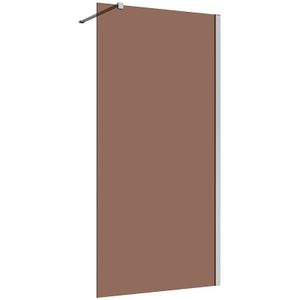 Inloopdouche 110x200 8mm Nano glas RVS serie Silvio bronsglas