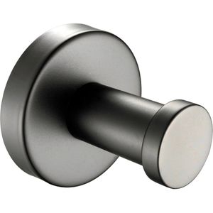 Handdoekhaak gun metal Rond