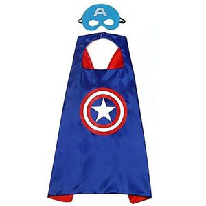 Captain America blauwe cape + masker