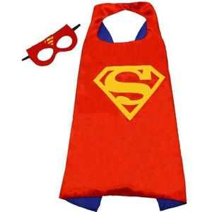 Superman cape + masker - rood