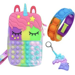3-Pack-Fidget Toys-Pop It-multi-unicorn