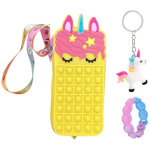 3-Pack-Fidget Toys-Pop It-geel-unicorn