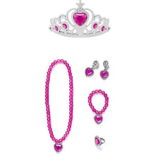 Prinses - Kroon +Juwelen - Fuchsia