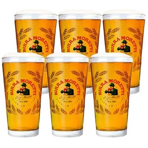 Birra Moretti - Bierglas ""Vaasje"" 250ml - 6 Stück