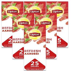 Lipton - Feel Good Selection Schwarzer Tee Erdbeere - 6x 25 Teebeutel