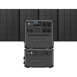 BLUETTI AC240 Tragbare Powerstation | 2400 W 1536 Wh, AC240+B210+350 W Solar | 2400W 3686Wh | 350 W Solar-Kit