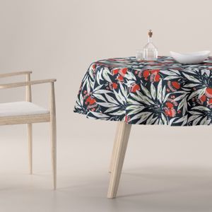 Dekoria Rond tafelkleed donkerblauw-rood 160 x 160 cm