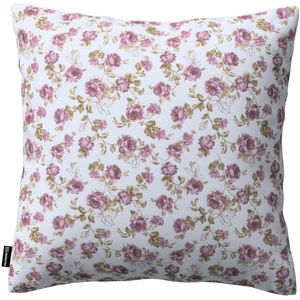 Dekoria Kussenhoes Kinga collectie Flowers wit-roze 60 x 60 cm