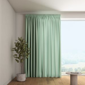 Dekoria Kant en Klaar Gordijn met plooiband, collectie Loneta, eucalyptus groen