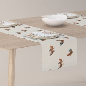 Dekoria Rechthoekige tafelloper bruin-creme 40 x 130 cm