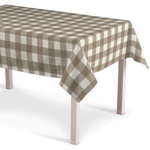 Dekoria Rechthoekig tafelkleed wit-beige geruit 130 x 210 cm