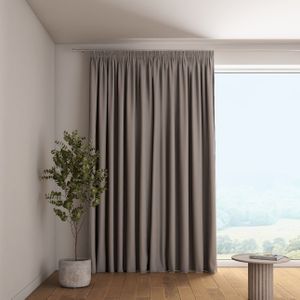 Dekoria Kant en Klaar Gordijn met plooiband, collectie Velvet, licht grijs