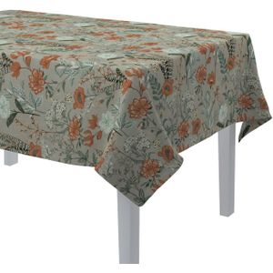 Dekoria Rechthoekig tafelkleed grijs-oranje-groen 130 x 130 cm
