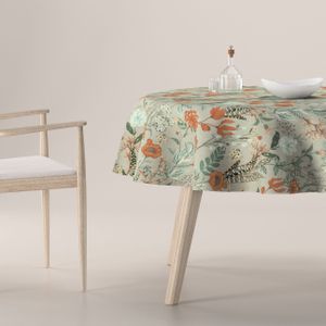 Dekoria Rond tafelkleed grijs-oranje-groen 160 x 160 cm
