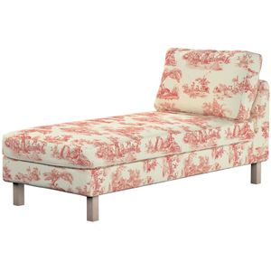 Zitbankhoes, Karlstad chaise longue, collectie Avinon, creme-rood