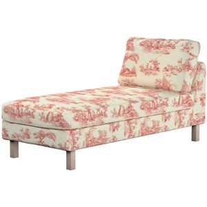 Zitbankhoes, Karlstad chaise longue, collectie Avinon, creme-rood