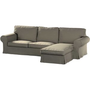 IKEA zitbankhoes voor Ektorp 2-zitsbank met chaise longue, collectie Living, grijs-bruin