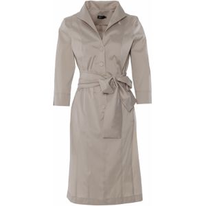 MOQ Dames jurk beige (Maat: 42) - Effen - Halslijn: Revers,