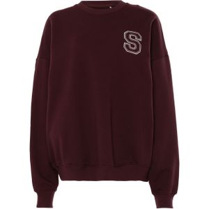 Stronger Dames trui bordeaux (Maat: M) - Effen - Halslijn: Ronde hals,