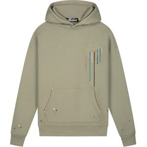 Malelions Hoodie groen (Maat: S) - Logo - Halslijn: Capuchon,