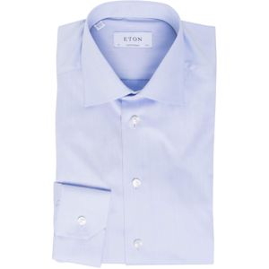 ETON Overhemd lange mouw blauw (Maat: 40) - Effen