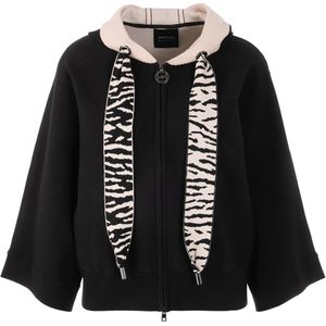 Marc Cain Sports Dames vest zwart (Maat: 38) - Halslijn: Capuchon,