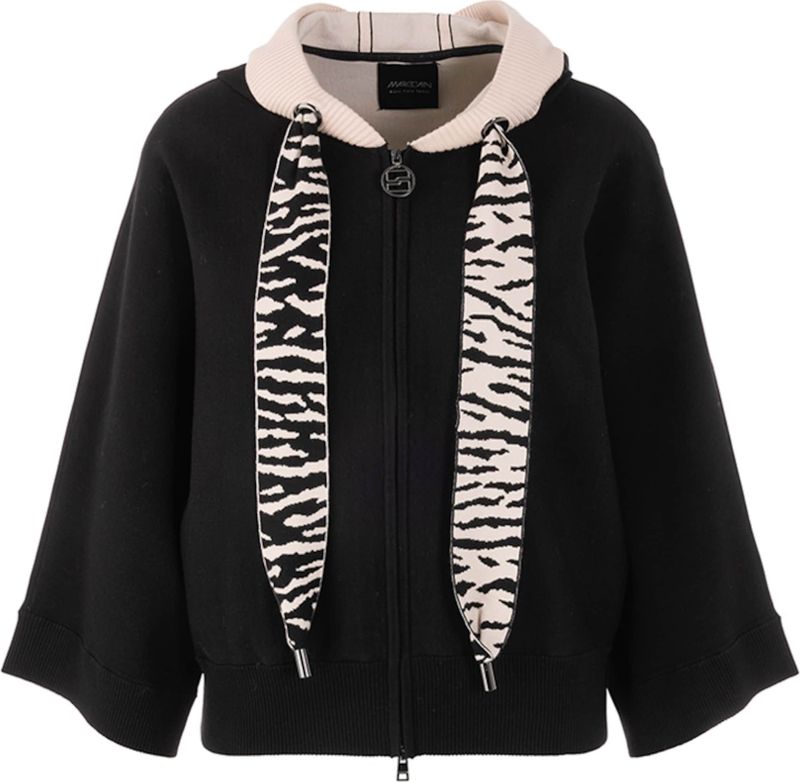 Marc Cain Sports Dames vest zwart (Maat: 38) - Halslijn: Capuchon,