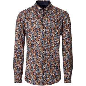 Casa Moda Heren overhemd lange mouw oranje (Maat: M)