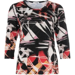 Sommermann Dames longsleeve rood (Maat: 40) - Halslijn: Ronde hals,