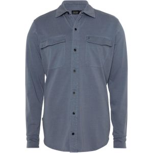 Butcher of Blue Overhemd lange mouw grijs (Maat: XL) - Effen