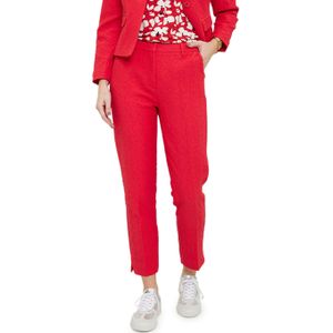 Kyra trousers jacquard broek rood (Maat: 36)