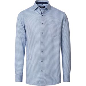 Casa Moda Heren overhemd lange mouw blauw (Maat: 48)