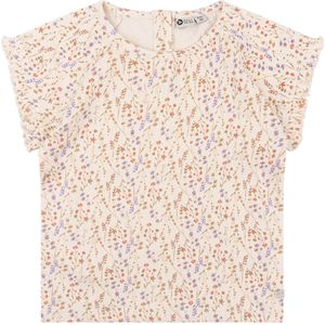 Daily7 T-Shirt beige (Maat: 98) - Bloemen - Halslijn: Ronde hals,