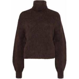 10 Days Dames coltrui bruin (Maat: S) - Effen - Halslijn: Col,