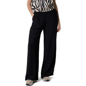 Enjoy Uni wide leg broek zwart (Maat: S) - Effen