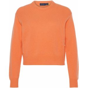 Ralph Lauren Trui oranje (Maat: XL) - Effen - Halslijn: Ronde hals,