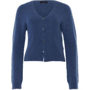 OUI Vest blauw (Maat: 38) - Effen - Halslijn: V-hals,