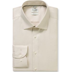 Olymp Level 5 Heren overhemd lange mouw beige (Maat: 44)