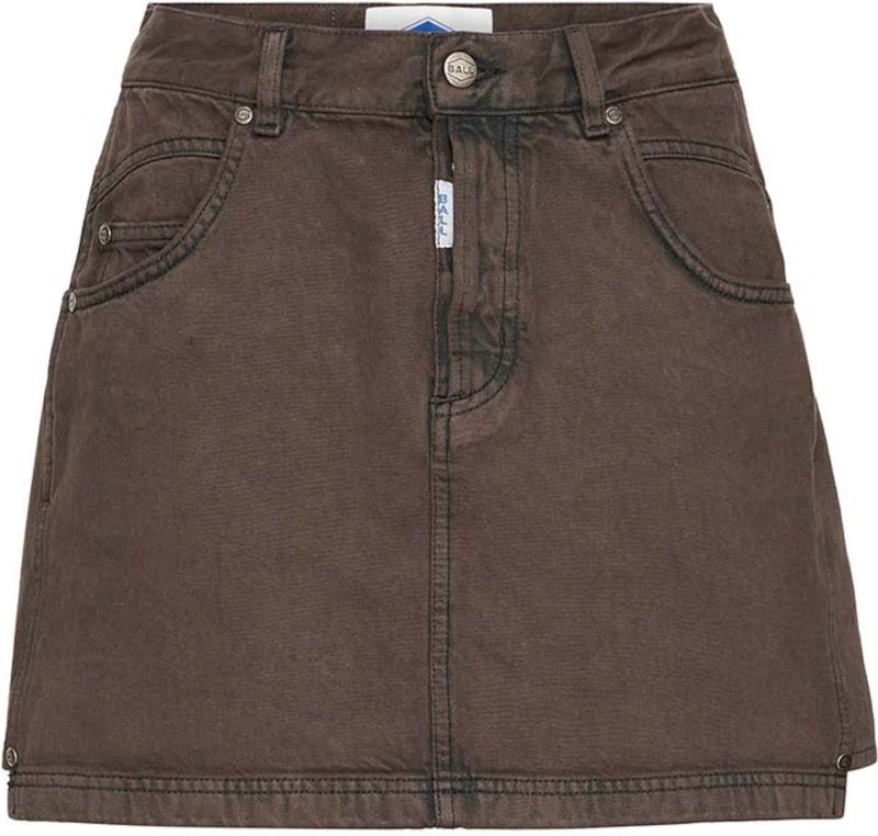 Ball - Denim Rok - Bruin - Cropped Lengte - 100% Katoen