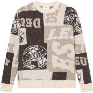 Les Deux Heren trui beige (Maat: L) - Halslijn: Ronde hals,