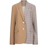 Josh V - Blazer - Beige - Ruit